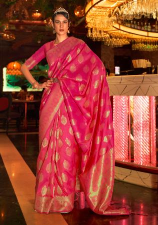 Picture of Amazing Silk Deep Pink Saree