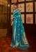 Picture of Well Formed Silk Teal Saree