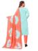 Picture of Silk Pale Turquoise Straight Cut Salwar Kameez