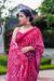 Picture of Beautiful Georgette Pale Violet Red Saree