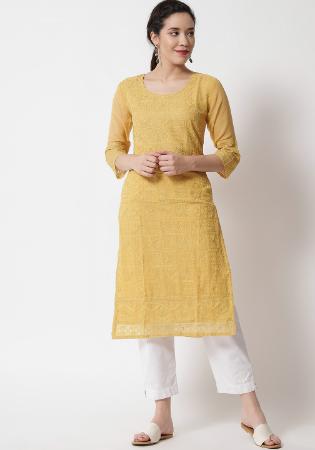 Picture of Taking Georgette Burly Wood Kurtis & Tunic
