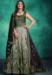 Picture of Excellent Georgette Dark Olive Green Readymade Gown