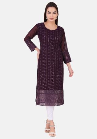 Picture of Comely Georgette Black Kurtis & Tunic