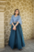 Picture of Shapely Chiffon Cadet Blue Readymade Gown
