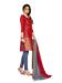 Picture of Fascinating Cotton Indian Red Straight Cut Salwar Kameez