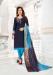 Picture of Classy Cotton Navy Blue Straight Cut Salwar Kameez