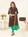 Picture of Classy Cotton Brown Straight Cut Salwar Kameez