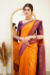 Picture of Alluring Silk Orange Saree