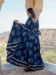 Picture of Ravishing Rayon & Cotton Steel Blue Readymade Gown