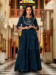 Picture of Rayon & Cotton Midnight Blue Readymade Gown