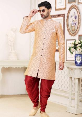 Picture of Appealing Chiffon Burly Wood Indo Western