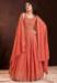 Picture of Excellent Georgette Salmon Readymade Gown