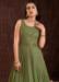 Picture of Radiant Georgette Dark Olive Green Readymade Gown