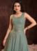 Picture of Well Formed Georgette Slate Grey Readymade Gown