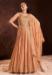Picture of Ideal Georgette Dark Salmon Readymade Gown