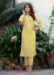 Picture of Bewitching Cotton Light Yellow Readymade Salwar Kameez