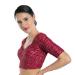 Picture of Well Formed Silk Maroon Designer Blouse