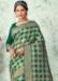 Picture of Fine Organza Teal Saree