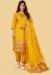 Picture of Ravishing Silk Golden Rod Straight Cut Salwar Kameez
