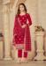 Picture of Marvelous Georgette Crimson Straight Cut Salwar Kameez