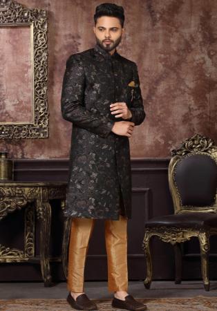 Picture of Radiant Silk Black Indo Western