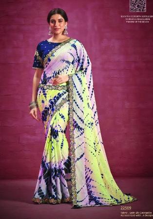 Picture of Good Looking Georgette & Silk Plum Saree