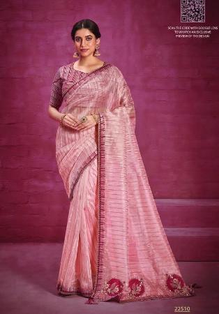 Picture of Bewitching Georgette & Silk Pale Violet Red Saree