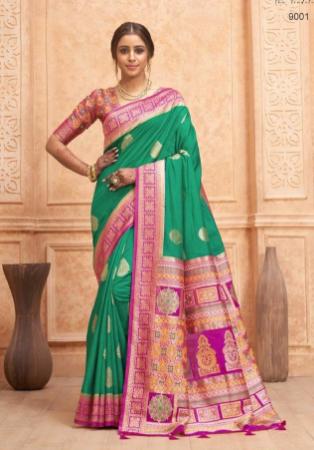 Picture of Pretty Silk Teal Saree