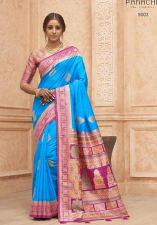 Picture of Bewitching Silk Dark Turquoise Saree