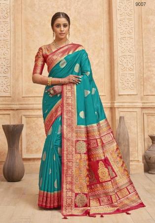 Picture of Bewitching Silk Teal Saree