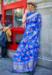 Picture of Stunning Satin & Organza Royal Blue Saree