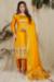 Picture of Good Looking Silk Yellow Straight Cut Salwar Kameez