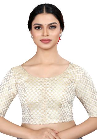 Picture of Charming Silk Off White Designer Blouse