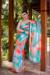 Picture of Sightly Organza Medium Turquoise Saree