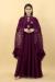 Picture of Appealing Crepe & Georgette Maroon Readymade Gown