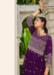 Picture of Graceful Georgette Purple Straight Cut Salwar Kameez