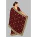 Picture of Well Formed Georgette Saddle Brown Saree