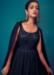 Picture of Sightly Silk Navy Blue Readymade Gown