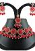 Picture of Admirable Georgette Crimson Necklace Set