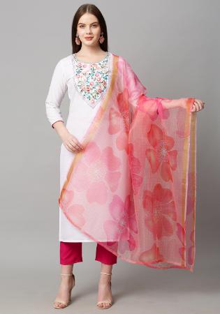 Picture of Statuesque Rayon White Readymade Salwar Kameez