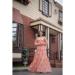 Picture of Magnificent Chiffon & Cotton Indian Red Readymade Gown
