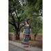 Picture of Statuesque Chiffon & Cotton Slate Grey Readymade Gown