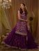 Picture of Shapely Georgette Purple Straight Cut Salwar Kameez