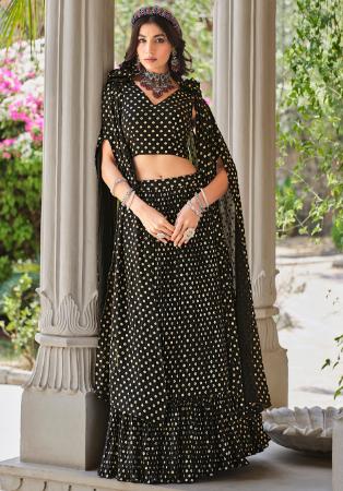 Picture of Appealing Georgette Black Readymade Lehenga Choli
