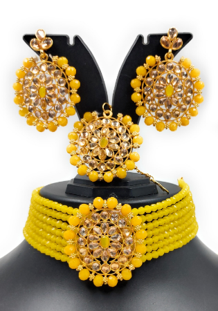 Picture of Charming Yellow Necklace Set