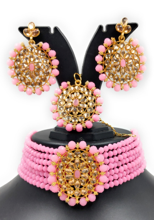 Picture of Statuesque Light Pink Necklace Set