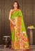 Picture of Pleasing Silk Yellow Green Saree