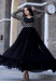 Picture of Well Formed Chiffon & Georgette Black Readymade Gown