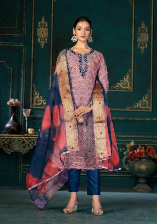 Picture of Ideal Cotton Rosy Brown Straight Cut Salwar Kameez
