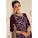 Picture of Classy Georgette Purple Straight Cut Salwar Kameez